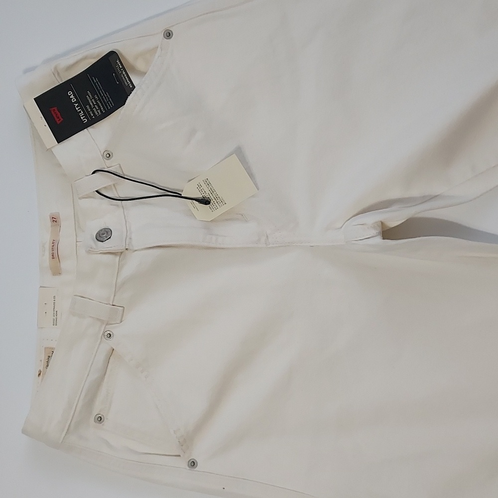 Levi's Off-White Straight Leg Jeans - Picture 4 of 14